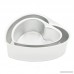 LepoHome 2 pcs Aluminum Heart Shaped Cake Pan Set DIY Baking Mold Tool with Removable Bottom - 6 inch & 8 inch - B06XGVXGX3